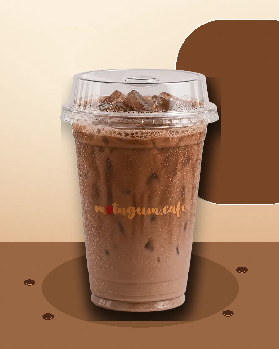 Cacao Nóng Nguyên Bản Một Ngụm trong art direction Café ấm · chất liệu mộc · ánh sáng đất
