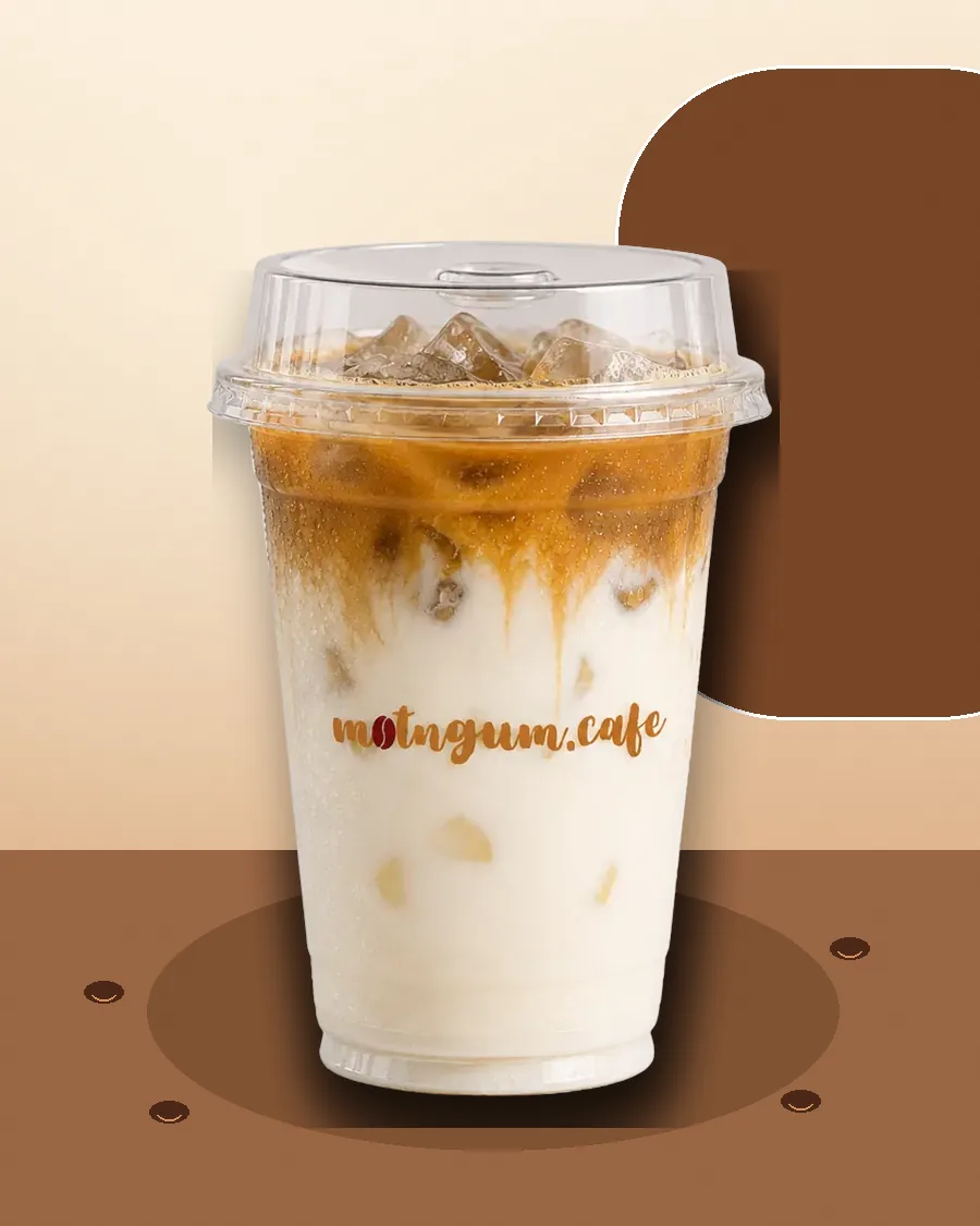 Bạc Xỉu Sữa Hạt Một Ngụm trong art direction Café ấm · chất liệu mộc · ánh sáng đất